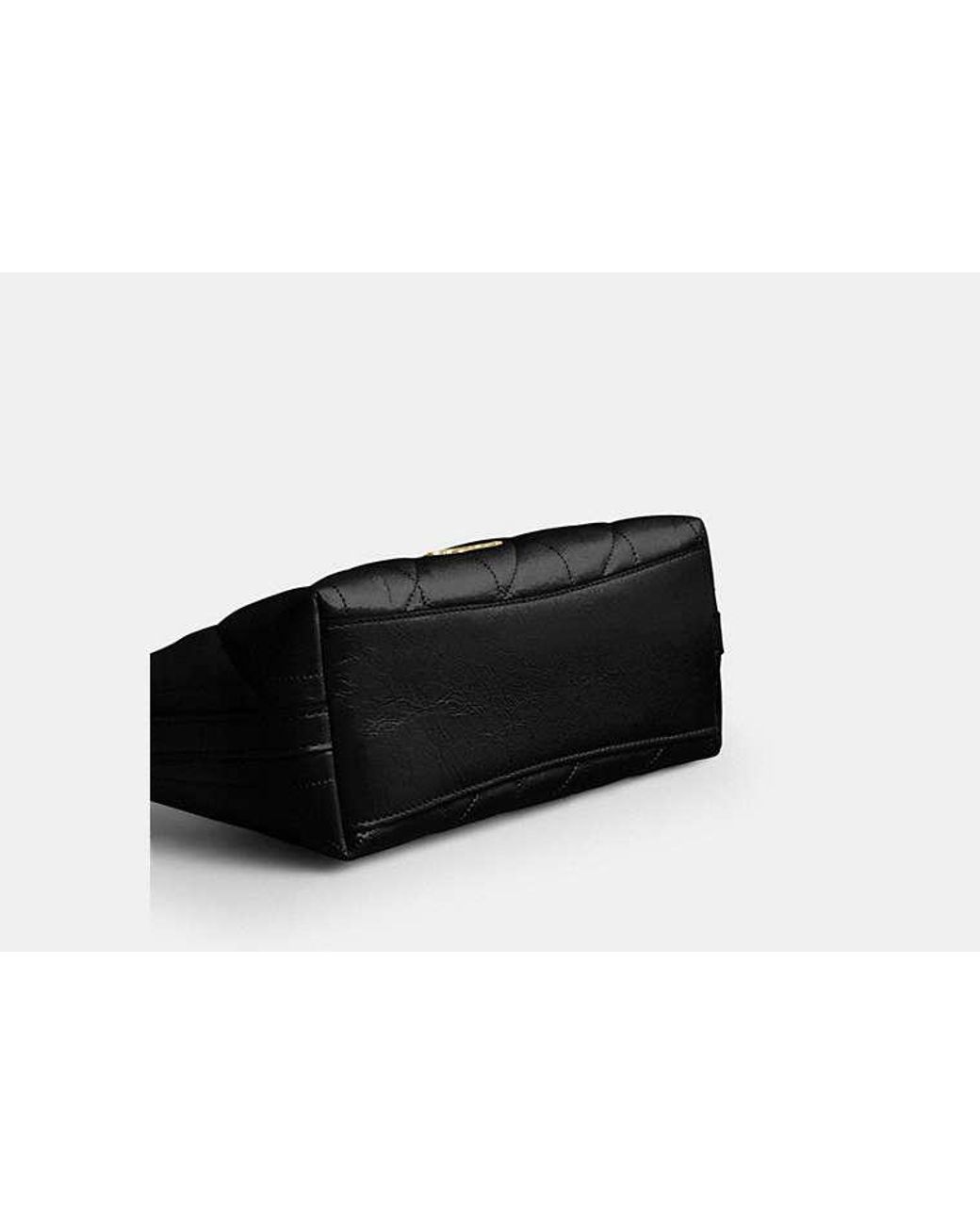 COACH Black Caitlin Shoulder Bag With Quilting