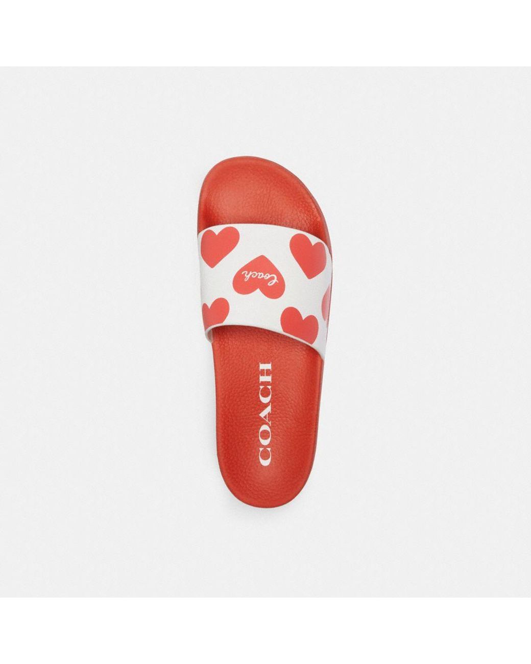 COACH Udele Sport Slide With Valentine s Print in Red Lyst