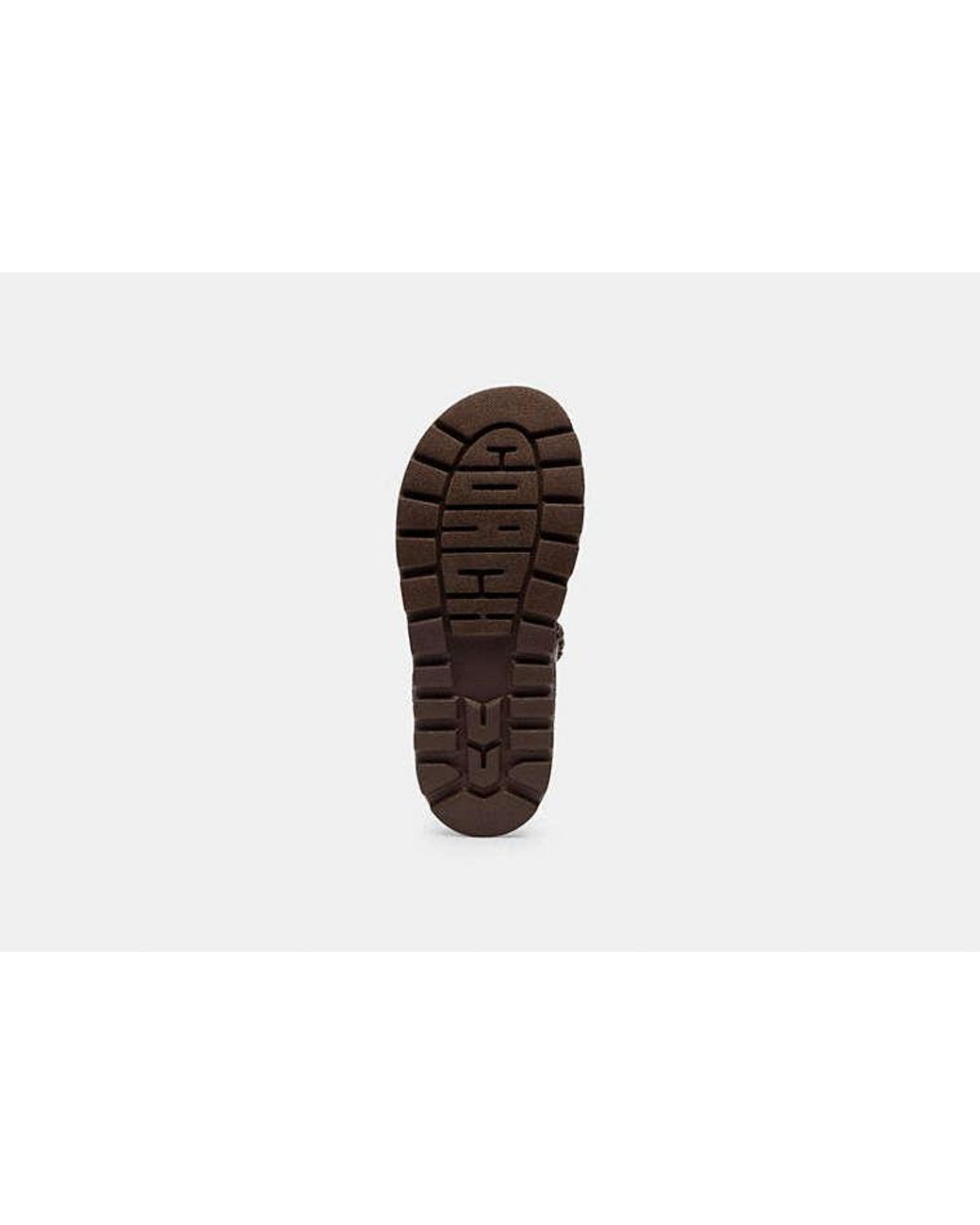 COACH Black Brynn Raffia Sandal