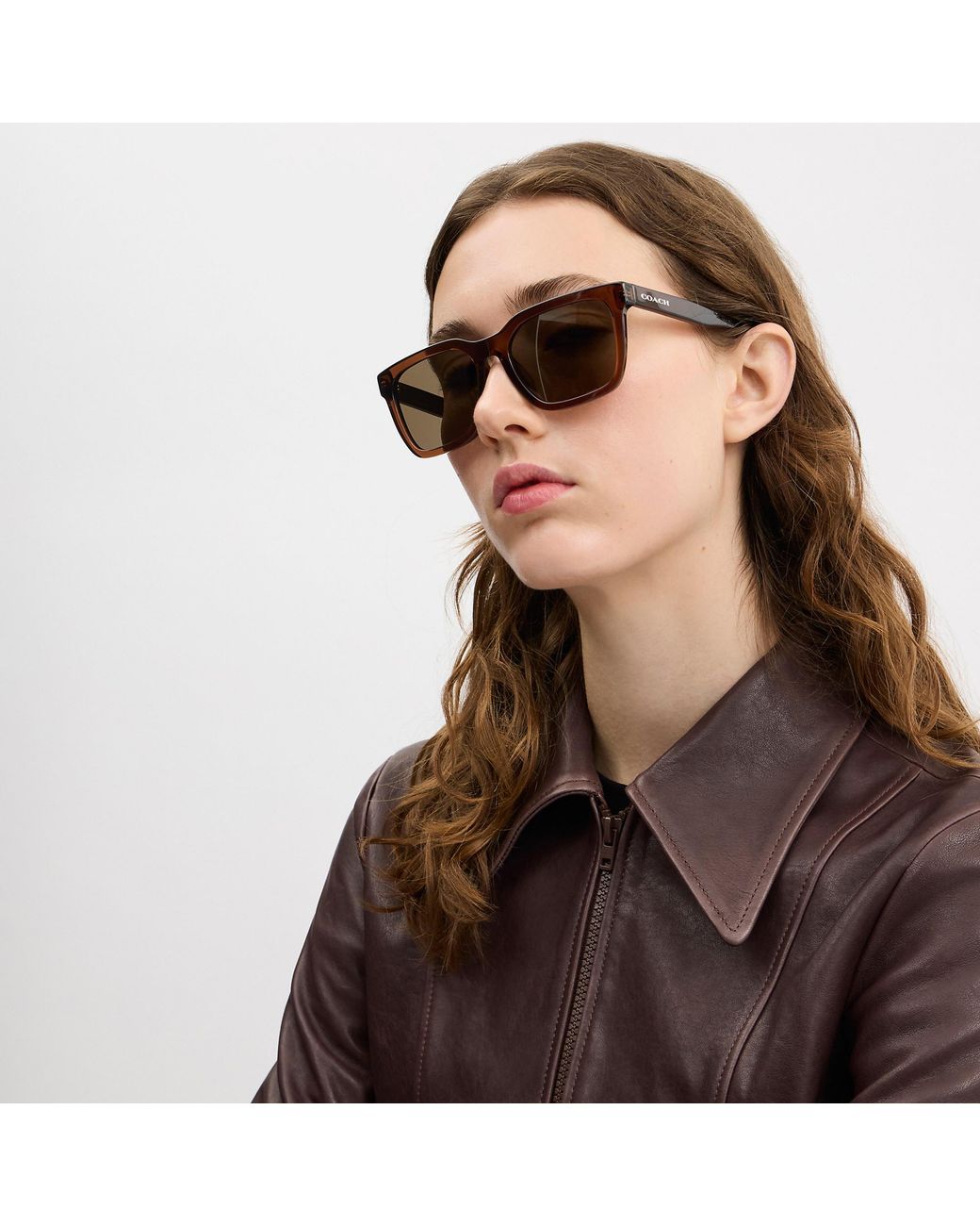 COACH Brown Square Sunglasses