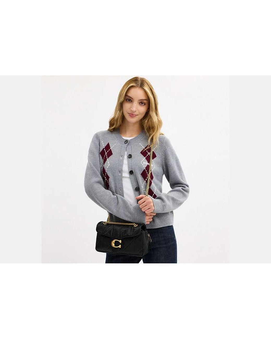 COACH Black Tabby Shoulder Bag 26 With Quilting