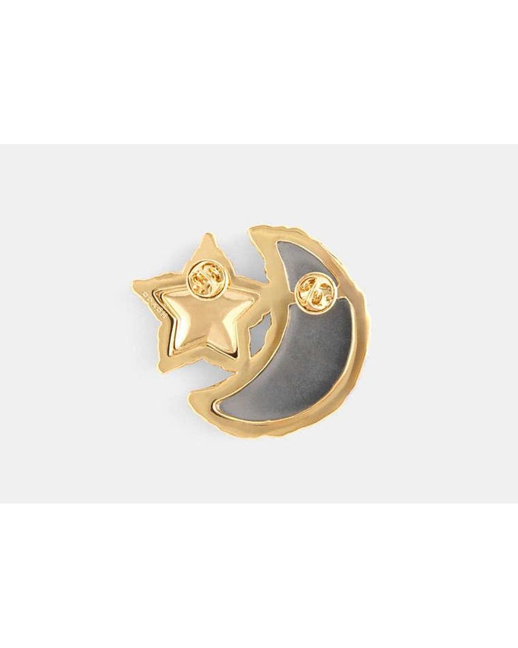 COACH Black Moon And Star Brooch