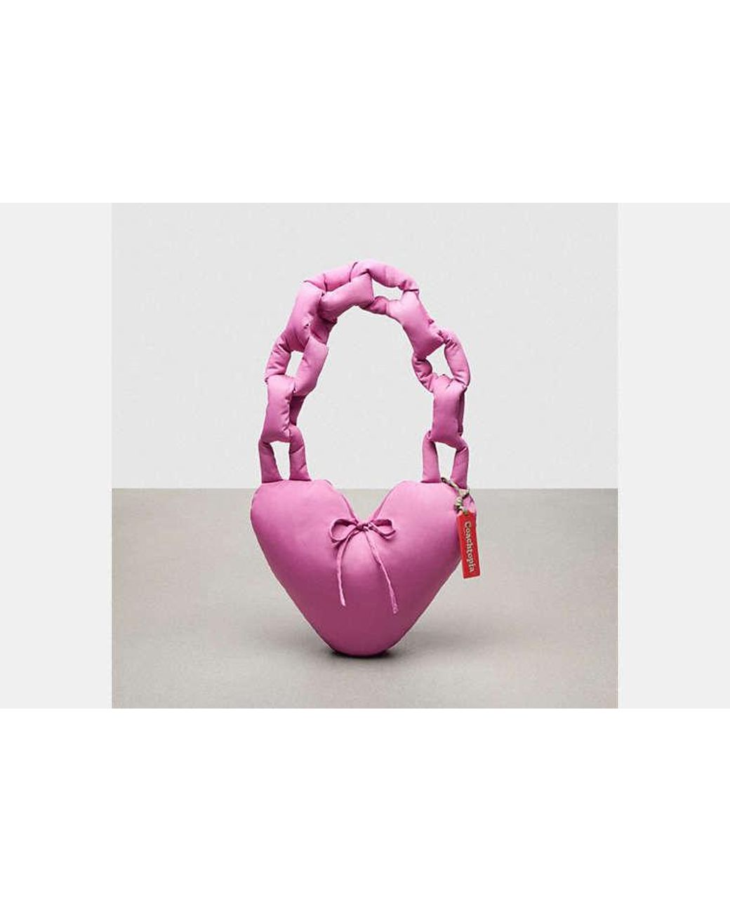COACH Coachtopia Loop Puffy Heart Bag in Black | Lyst