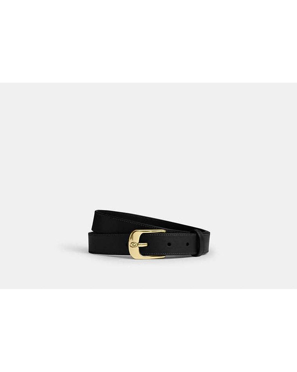 COACH Black C Harness Buckle Belt, 25Mm