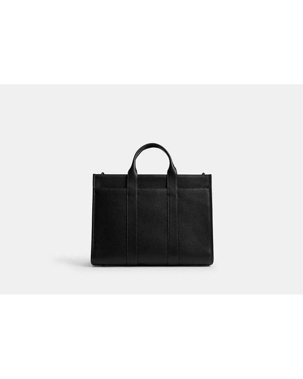 COACH Black Wesley Tote In Maxi Signature Leather for men