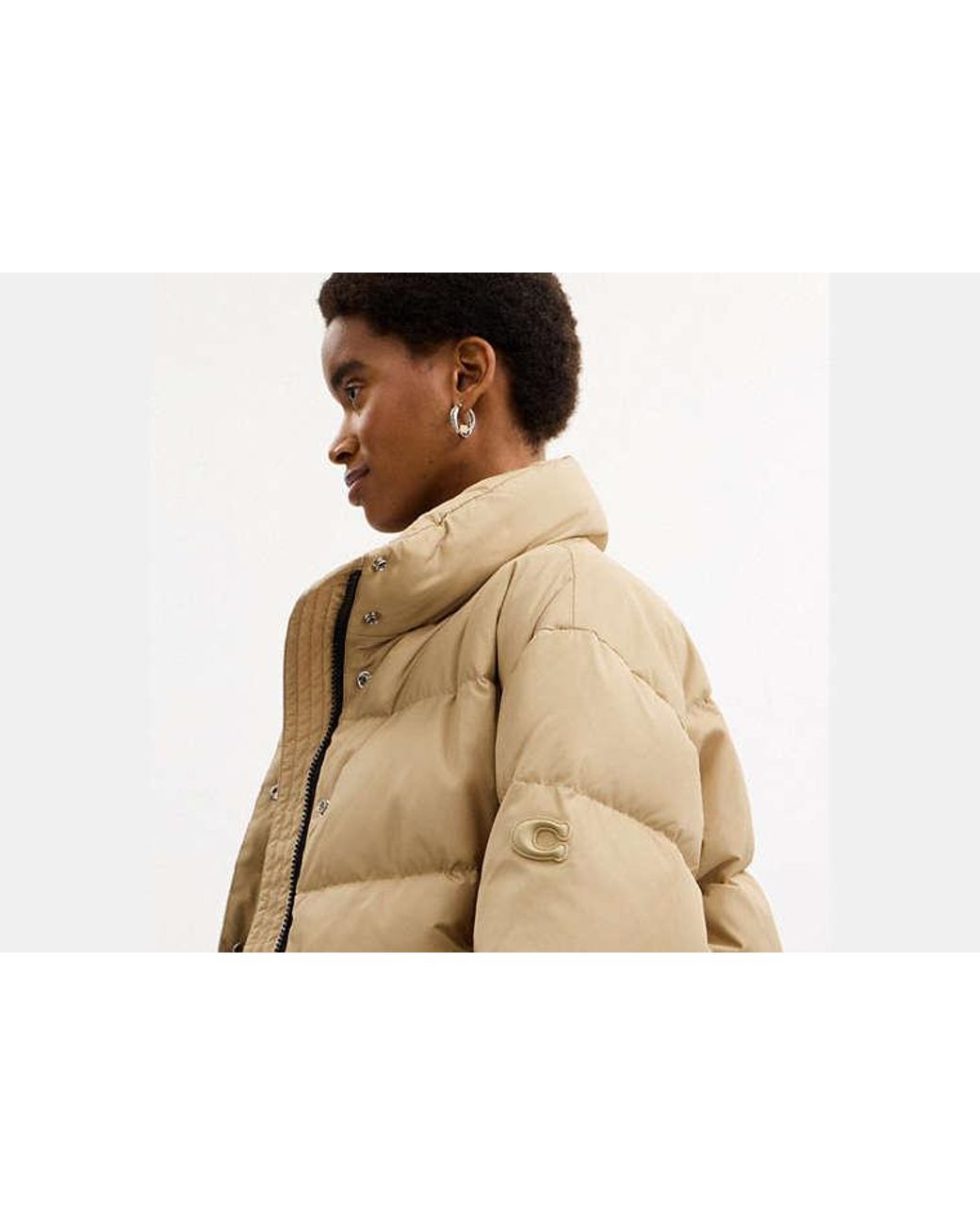 COACH Natural Short Puffer Jacket