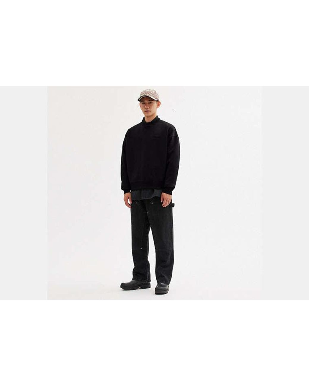 COACH Black Essential Crewneck Top