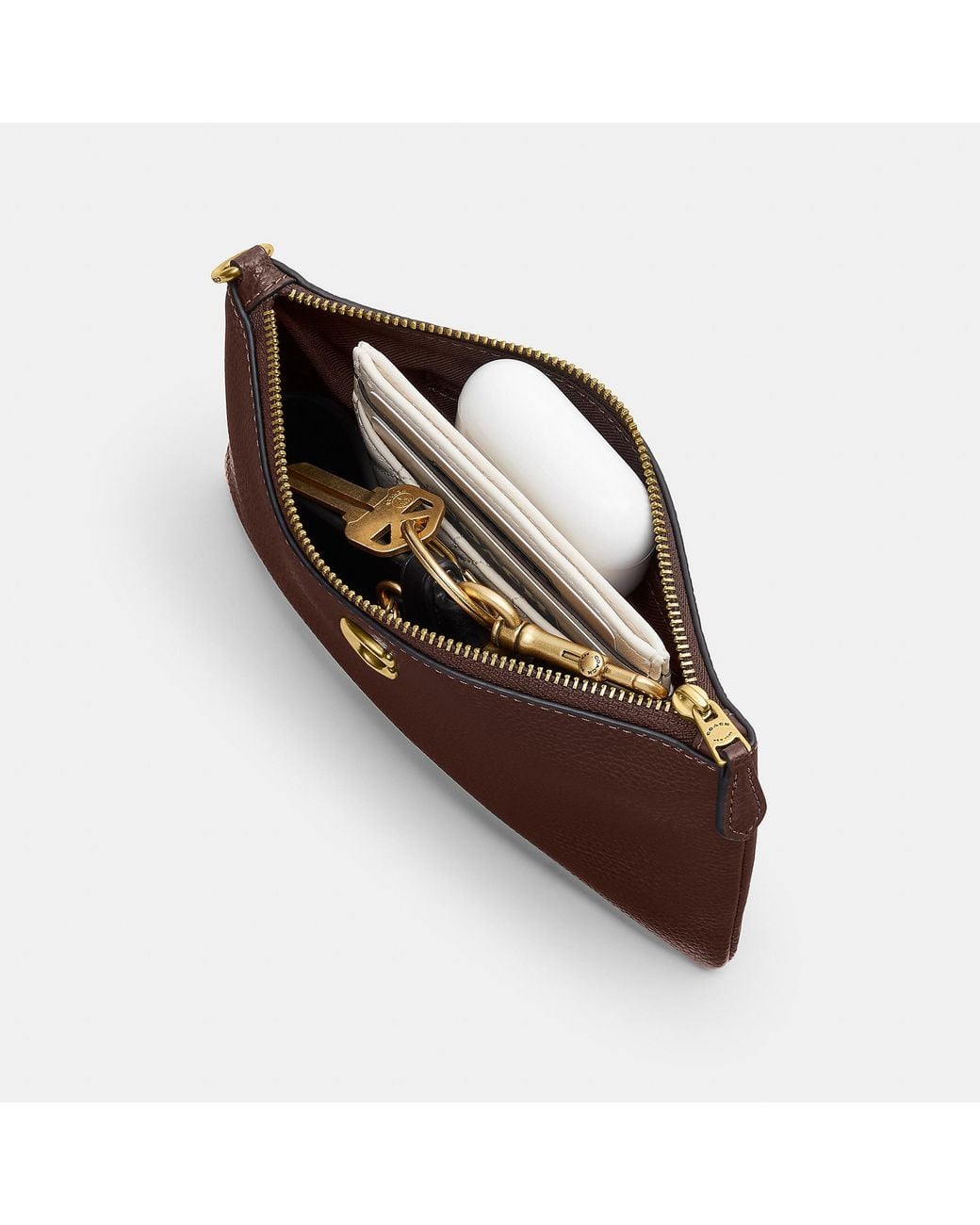 COACH Brown Essential Small Wristlet
