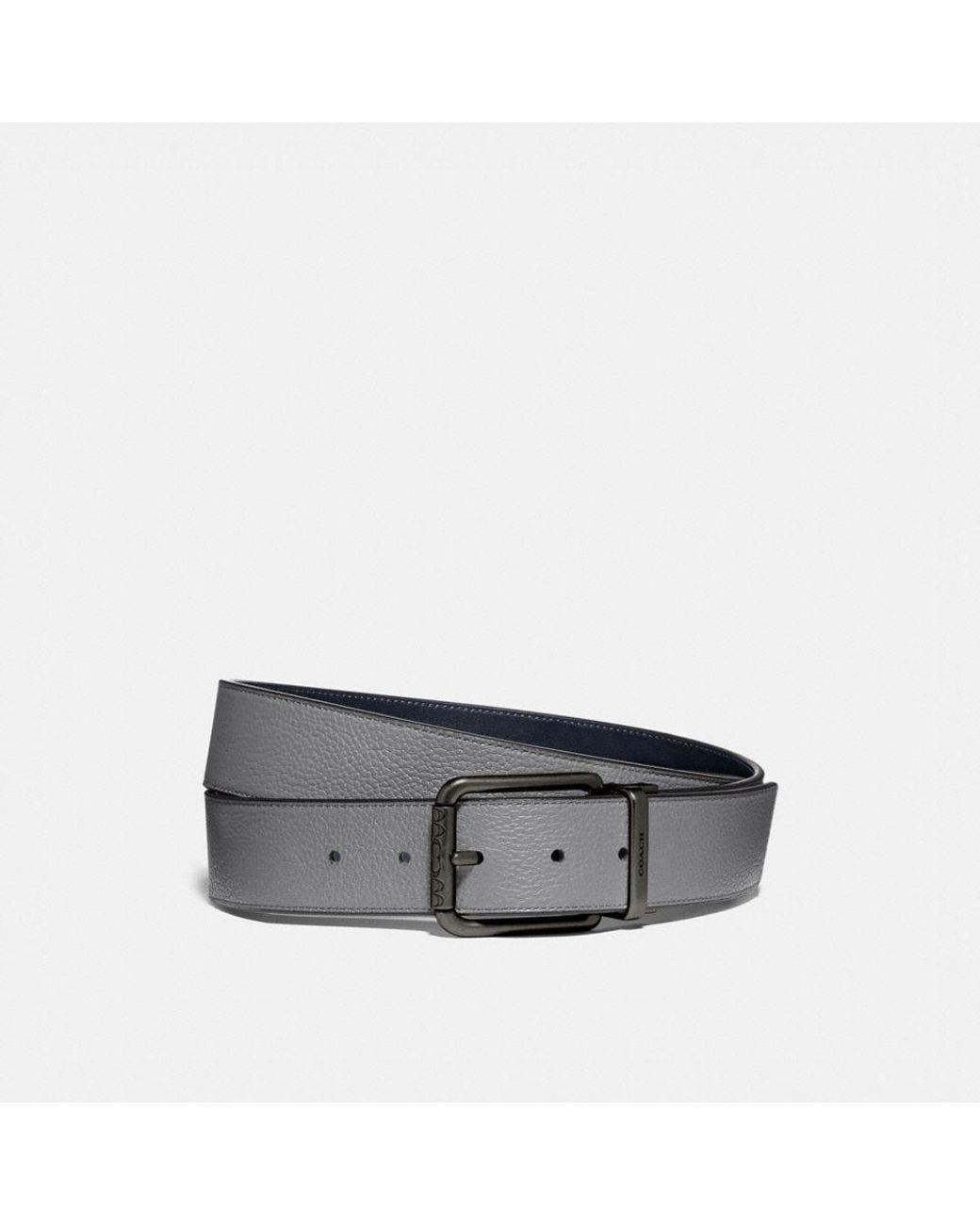 COACH Leather Roller Buckle Cut To Size Reversible Belt, 38mm in Washed  Steel/Midnight (Gray) for Men | Lyst