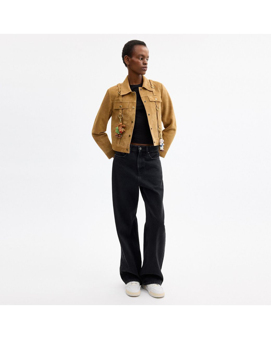 COACH Natural Brain Dead Suede Strap Jacket