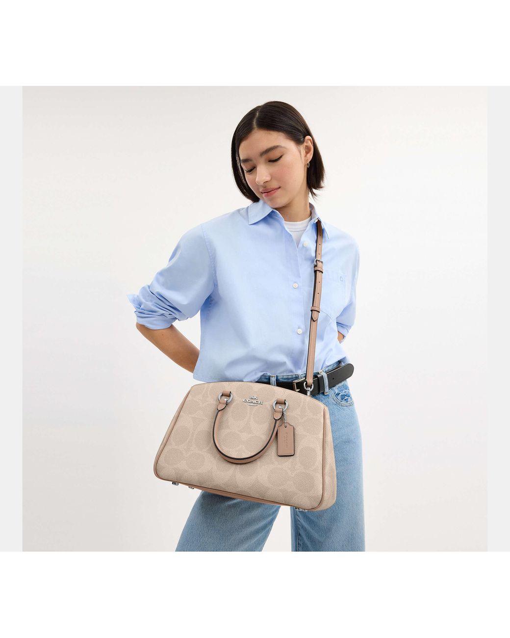 COACH Black Savannah Carryall Bag