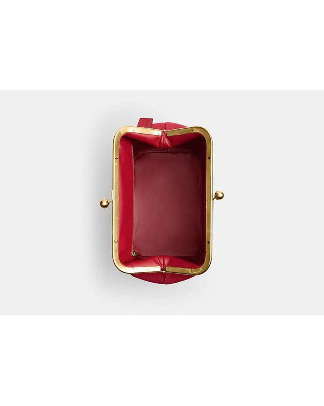 COACH Red Kisslock Frame Bag 27