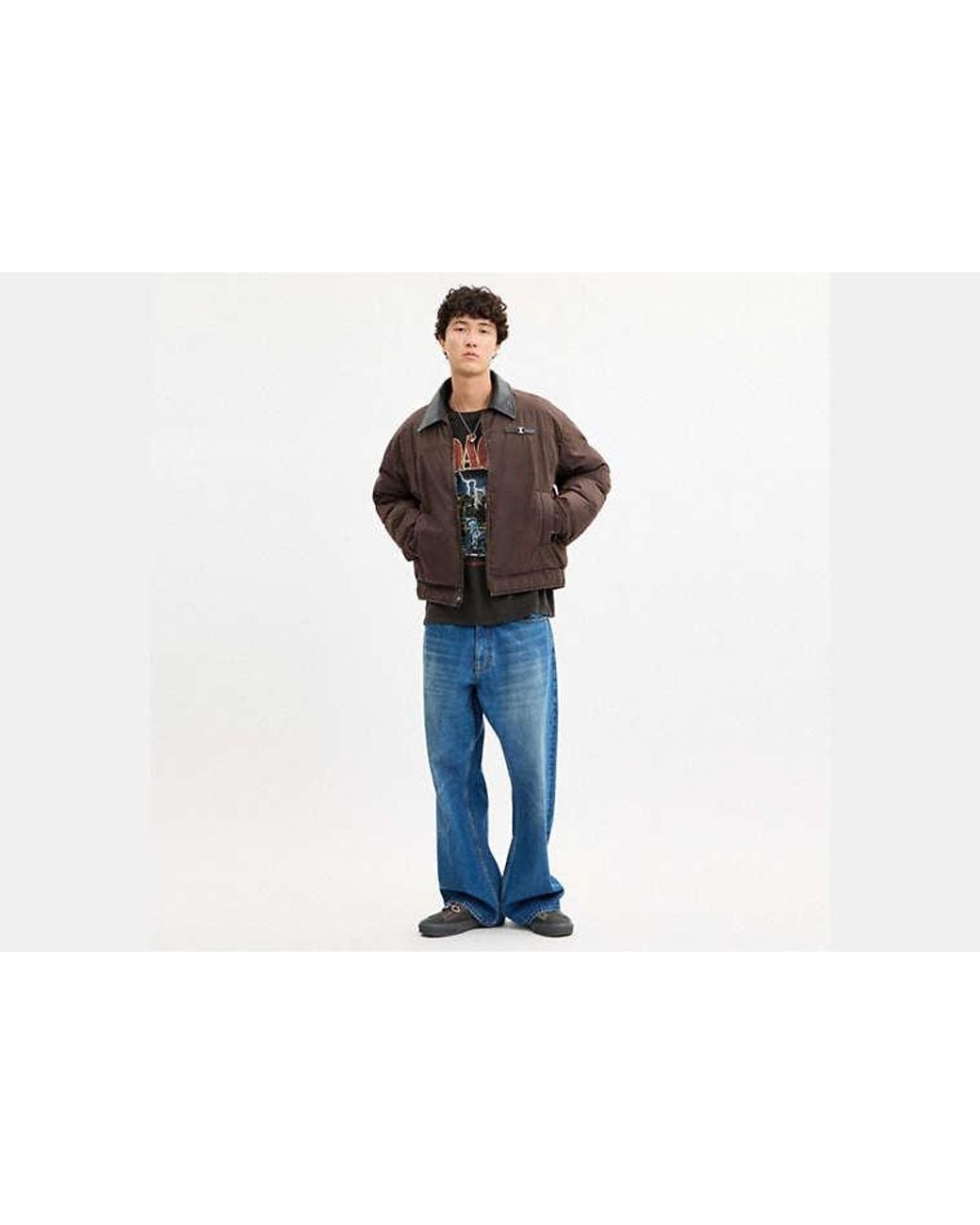 COACH Black Heritage C Puffer Jacket for men