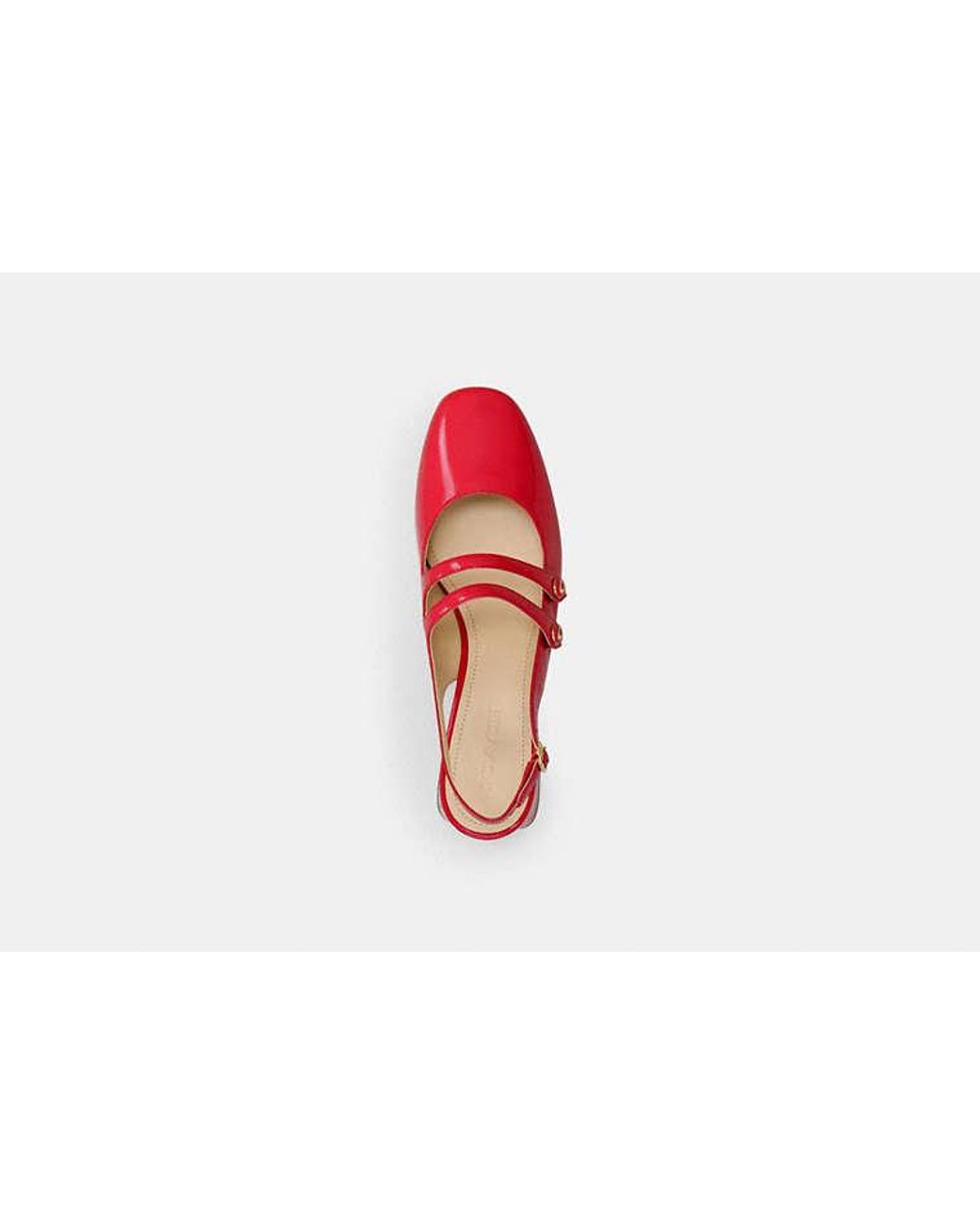 COACH Red Winley Slingback Mary Jane