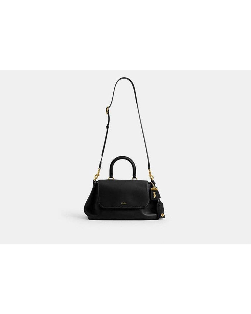 COACH Black Slouchy Rogue Top Handle Bag