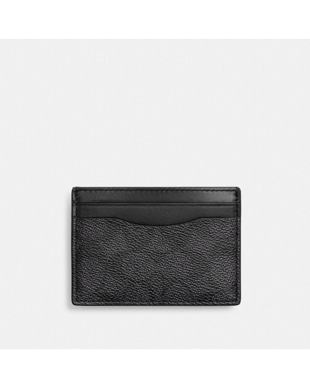 小物 COACH Money Clip Zip Wallet Black COACH Money Clip Card Case in Black for Men | Lyst