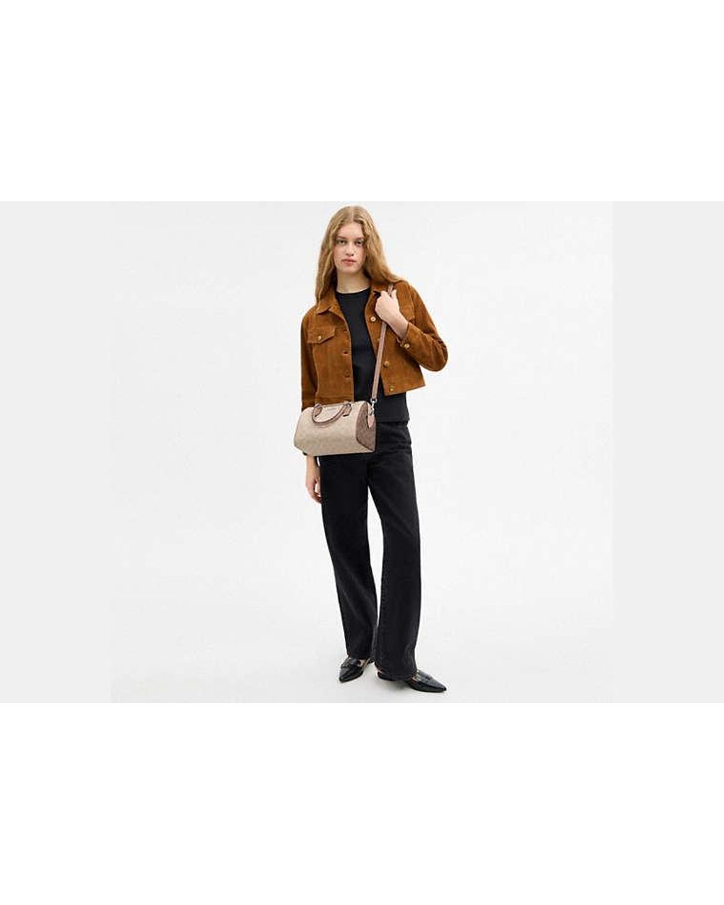 COACH Black Rowan Satchel Bag