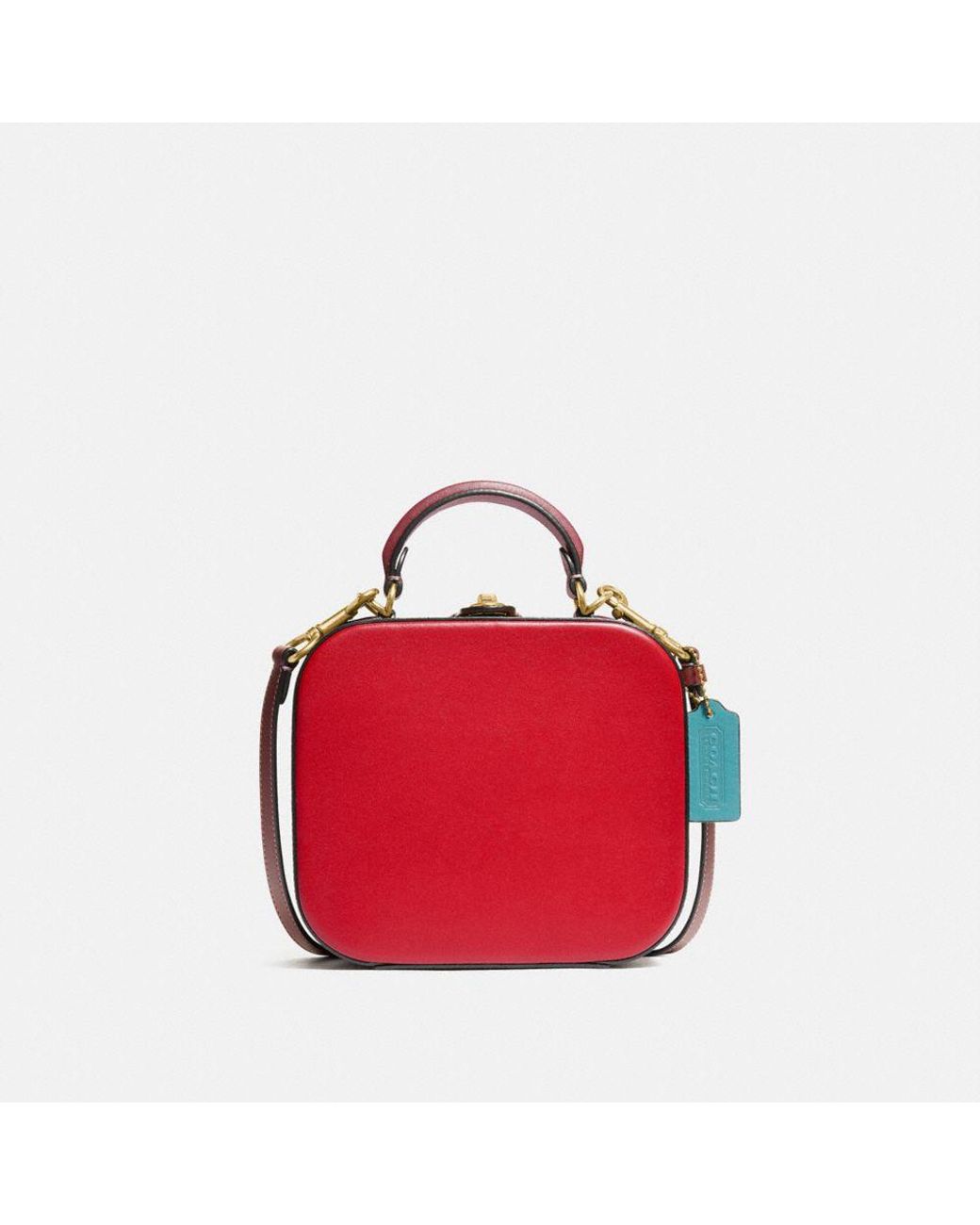 COACH Lunar New Year Square Bag In Signature Canvas in Red 