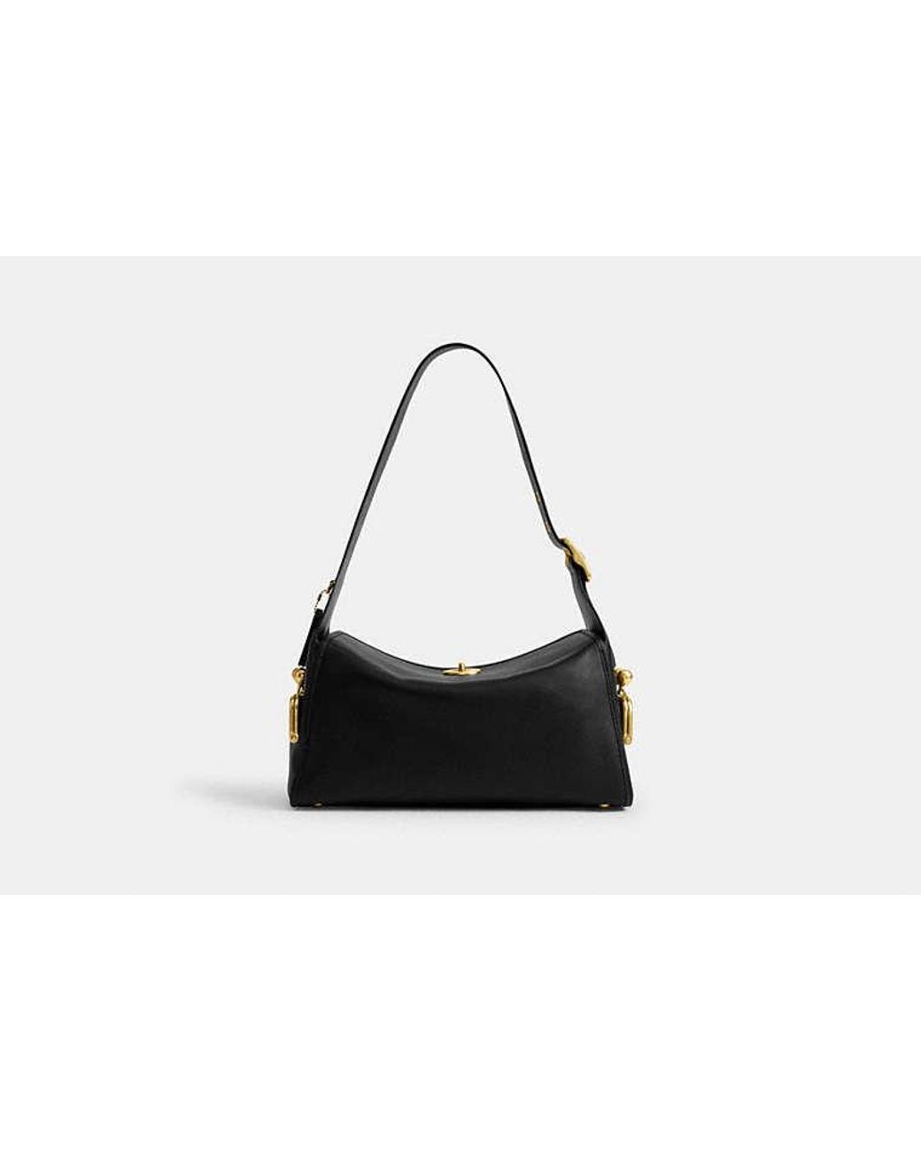 COACH Black Turnlock Haversack Bag