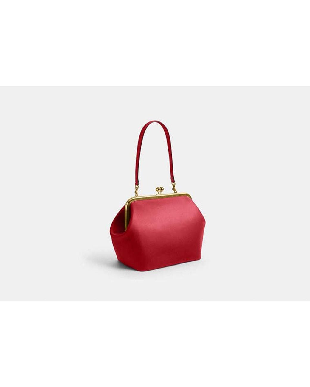 COACH Red Kisslock Frame Bag 27