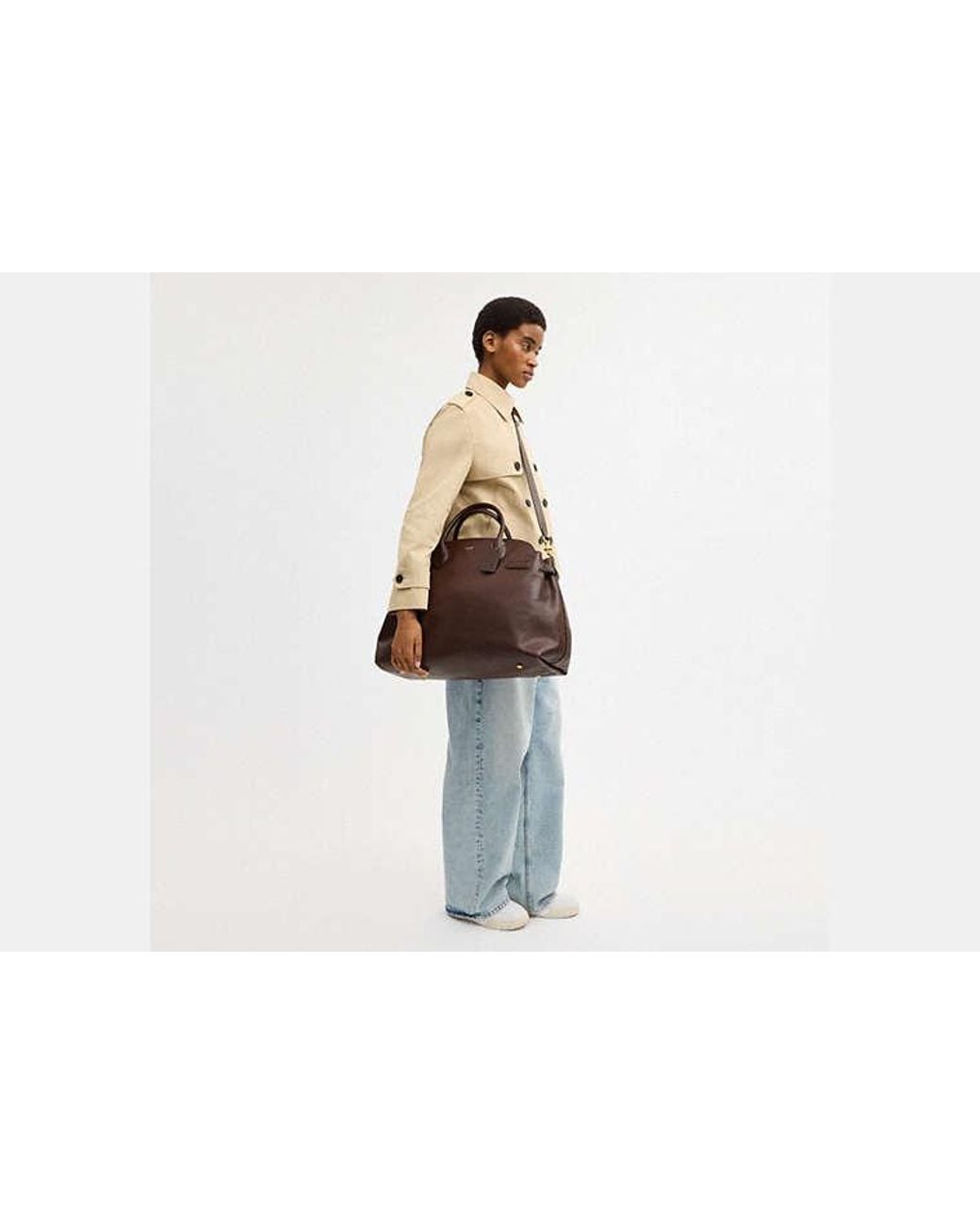 COACH Brown Soft Empire Carryall Bag 48