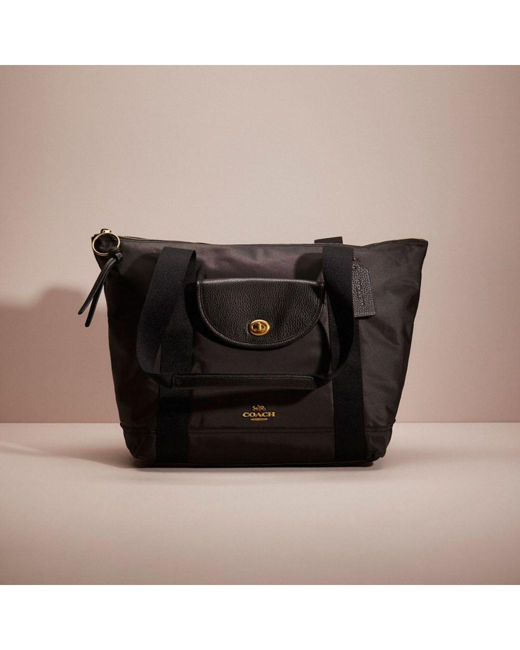Coach nylon vintage rose print interior cargo discount crossbody