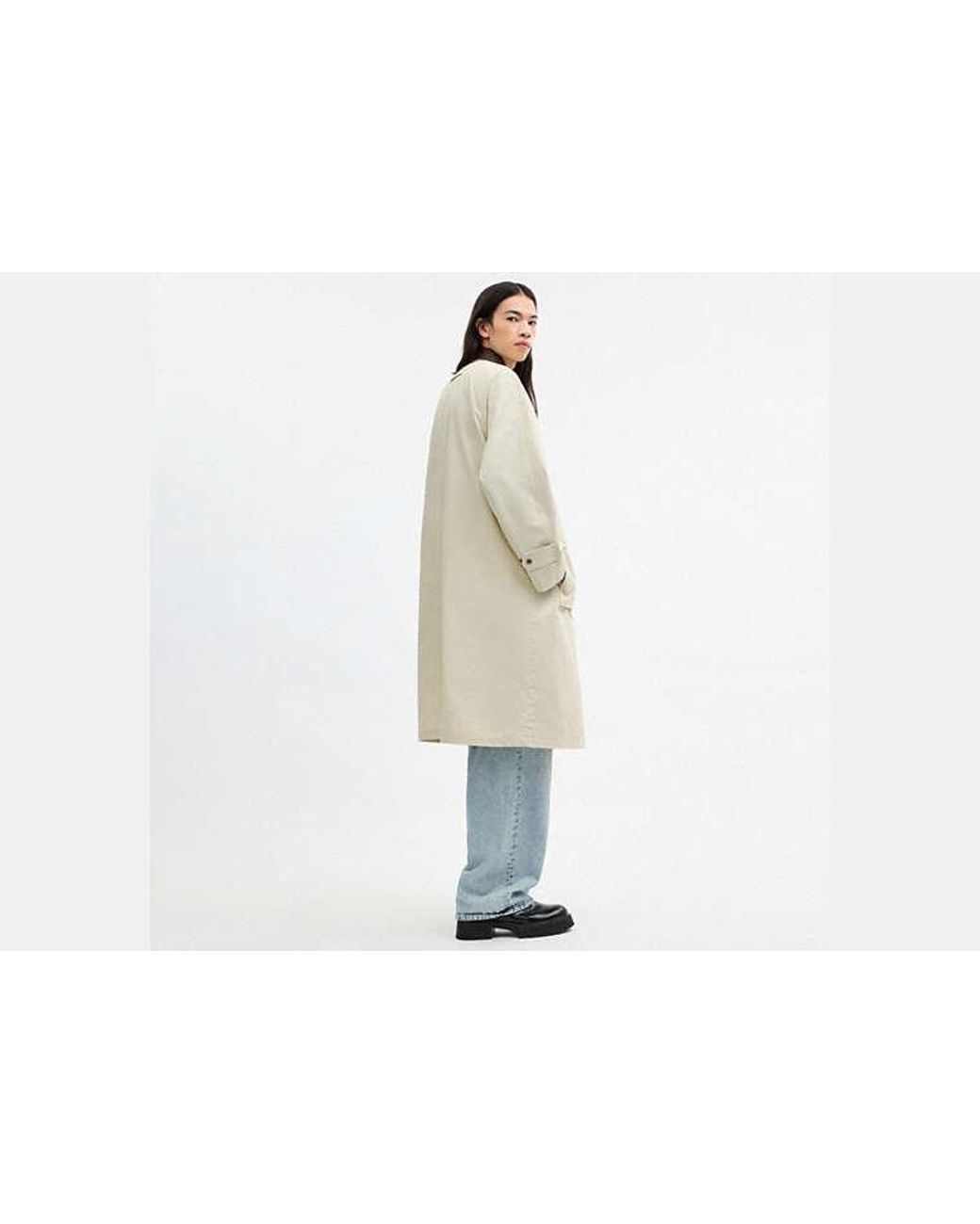 COACH Black Lightweight Overcoat for men