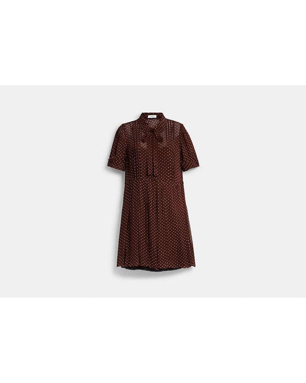 COACH Black Printed Shirt Dress