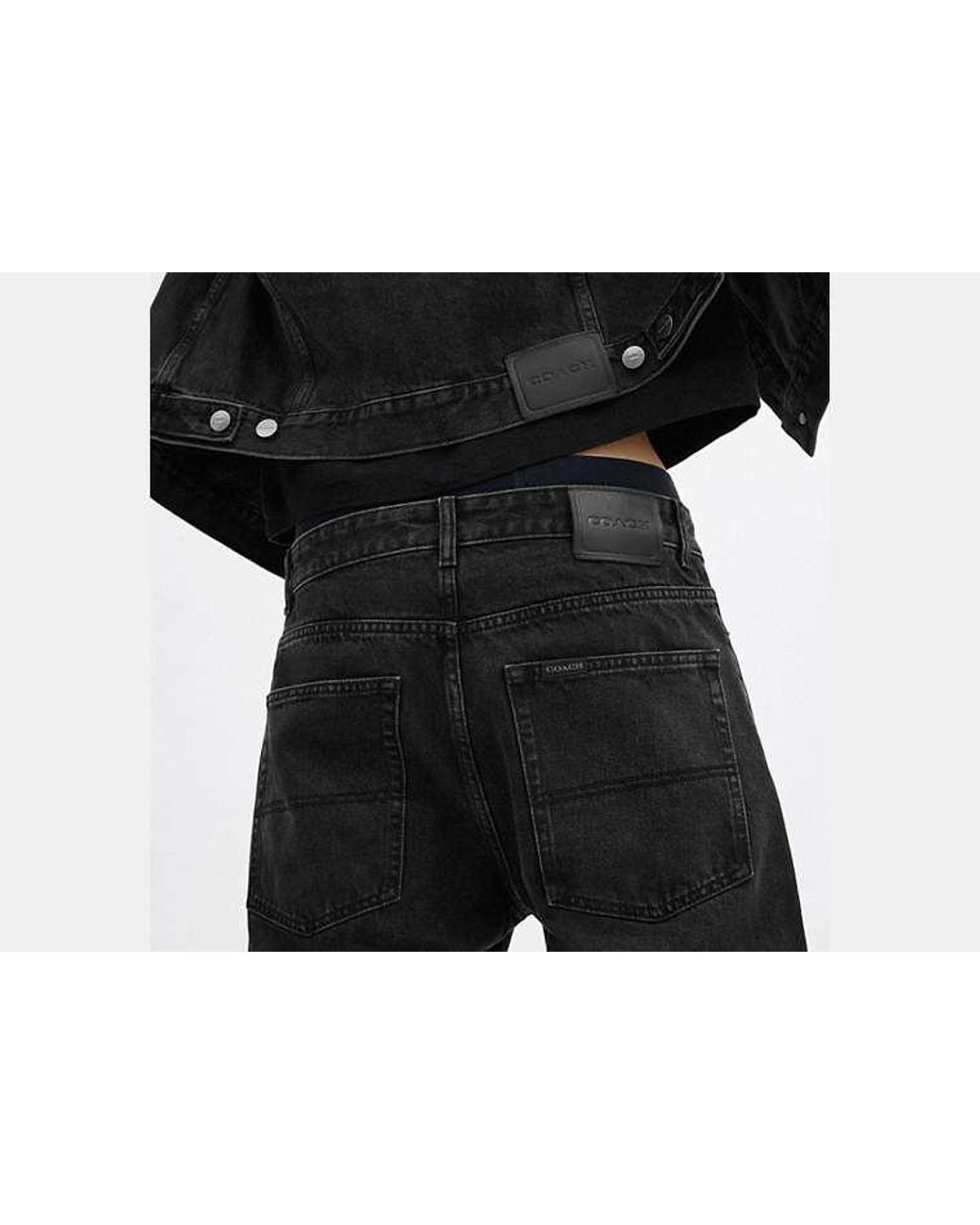 COACH Black Taper Jeans for men