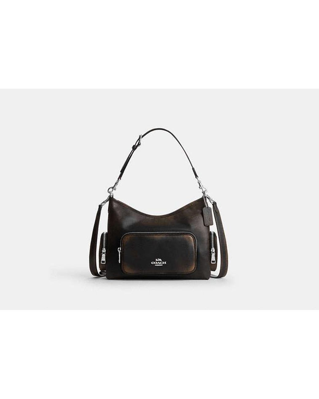 COACH Black Laurel Shoulder Bag With Pockets