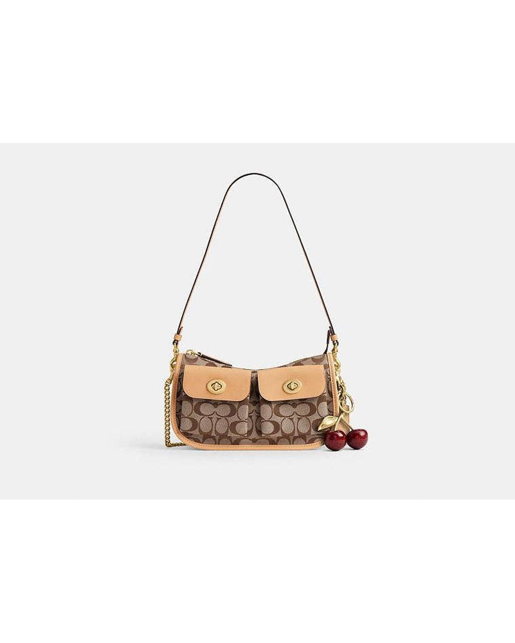 COACH Black Twin Turnlock Waverly Bag