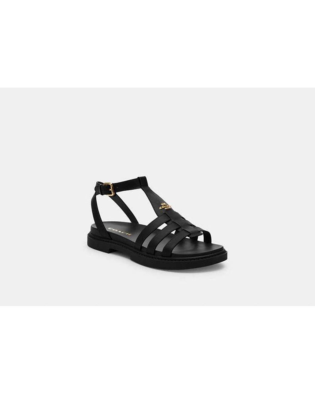 COACH Black Franny Sandal