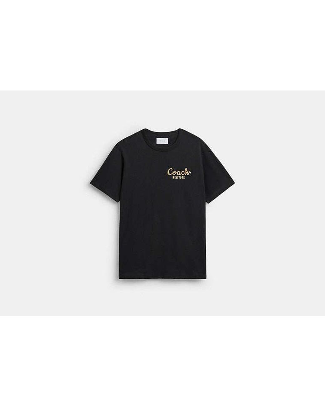 COACH Black New Year Snake Script T-Shirt for men