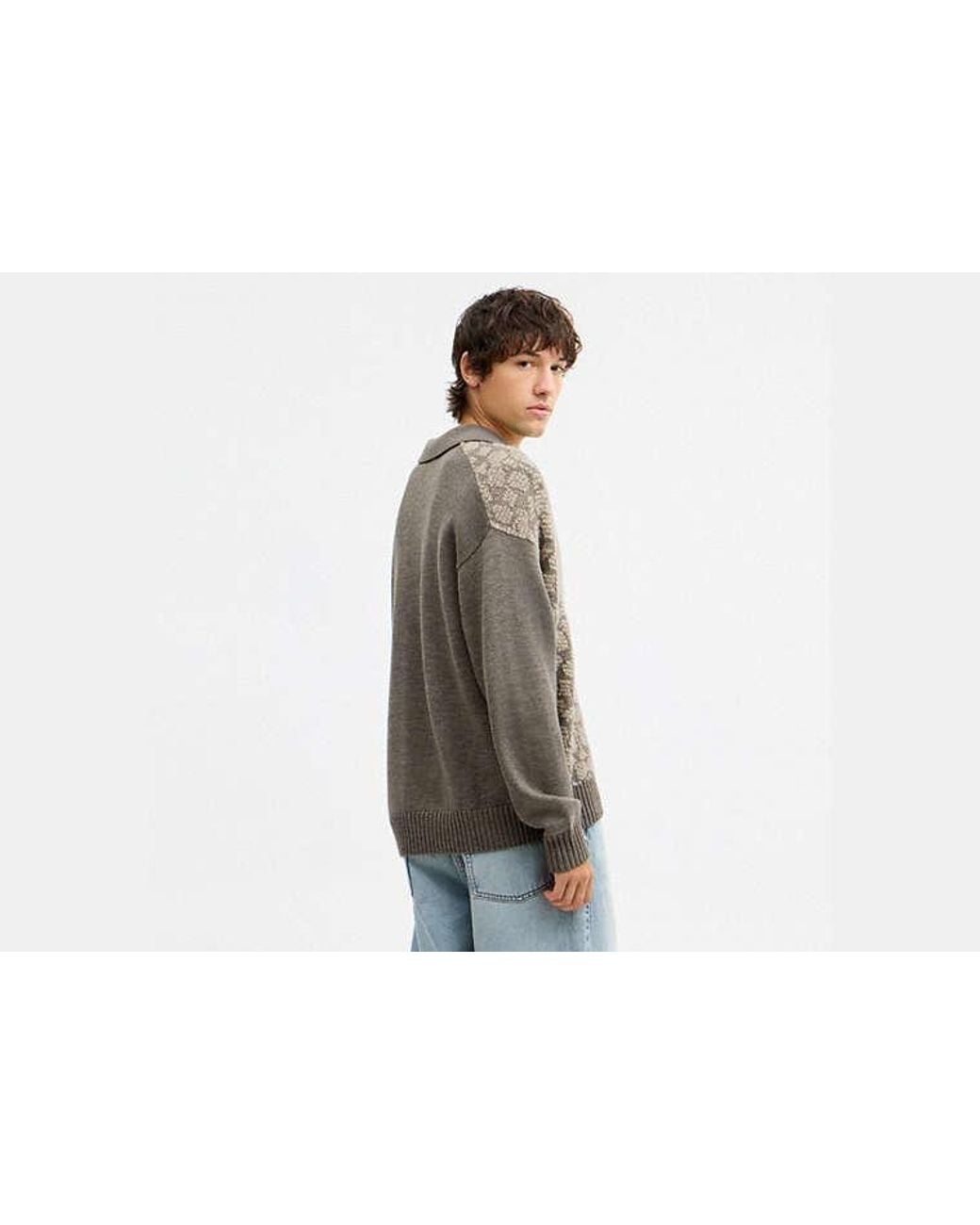 COACH Black Signature Cardigan for men