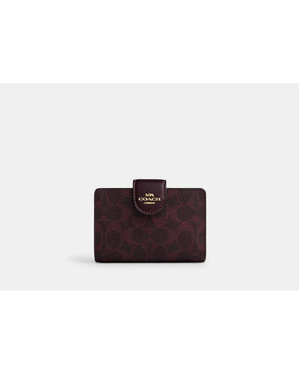COACH Black Medium Corner Zip Wallet