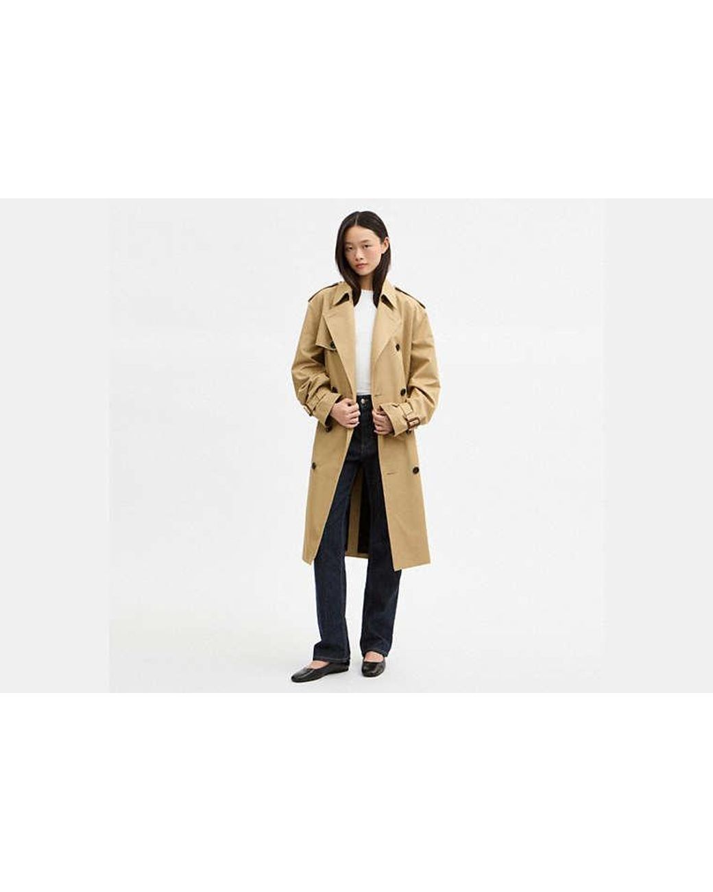 Gabardina COACH de color Natural