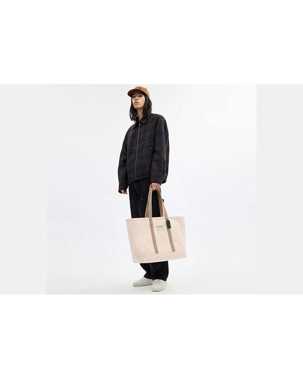 COACH Black Utility Tote Bag for men