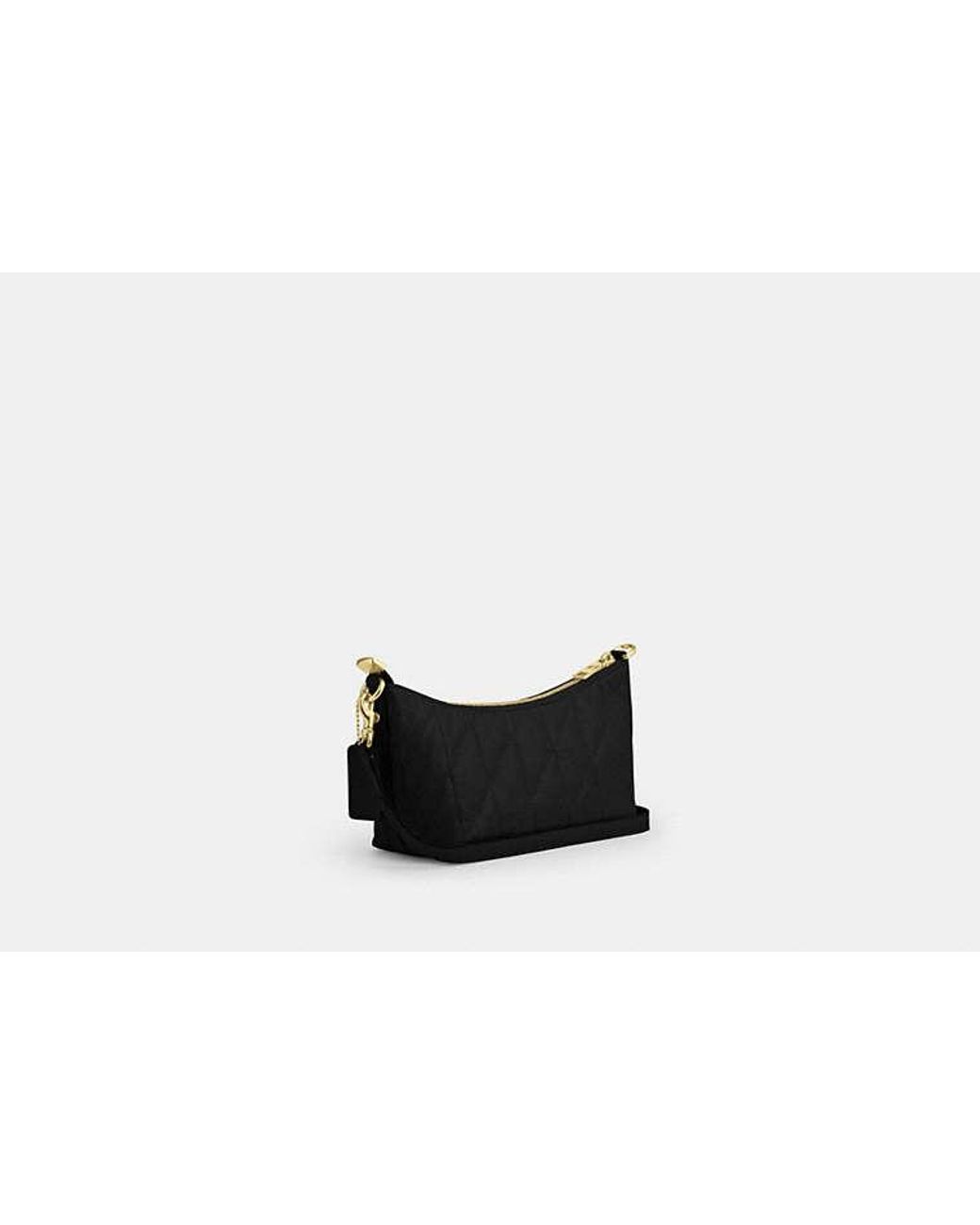 COACH Black Caitlin Shoulder Bag With Quilting