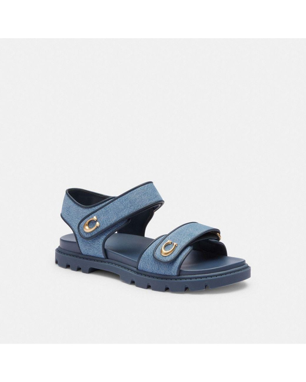 COACH Brynn Denim Sandal in Blue Lyst Canada
