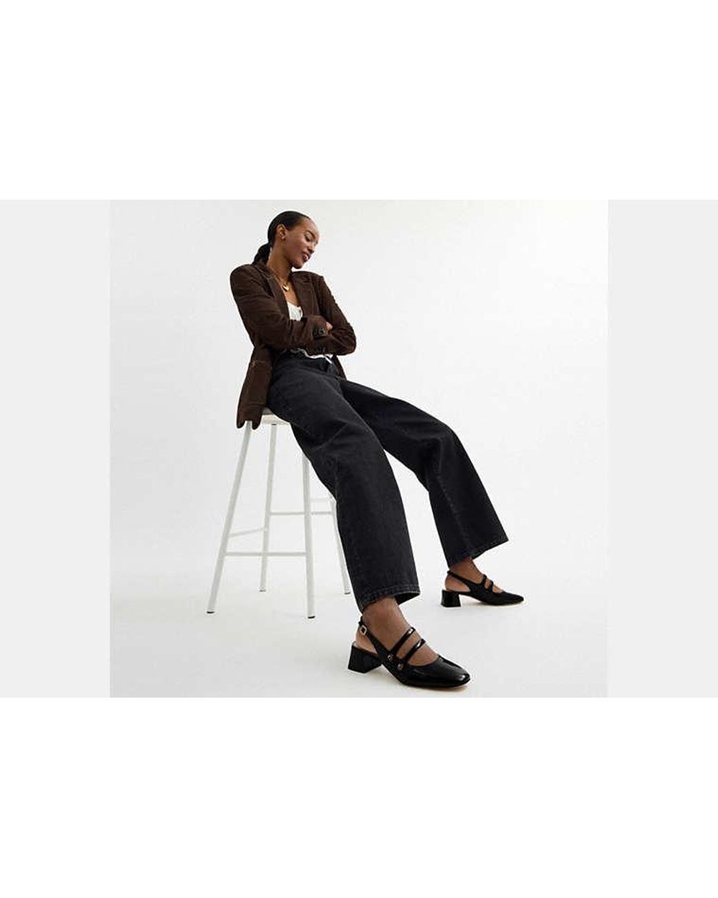 COACH Black Winley Slingback Mary Jane