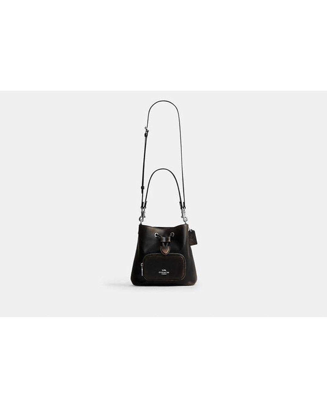 COACH Black Rowan Bucket Bag With Pocket