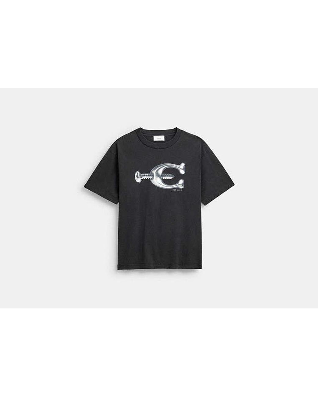 COACH Black Hardware Relaxed T-Shirt