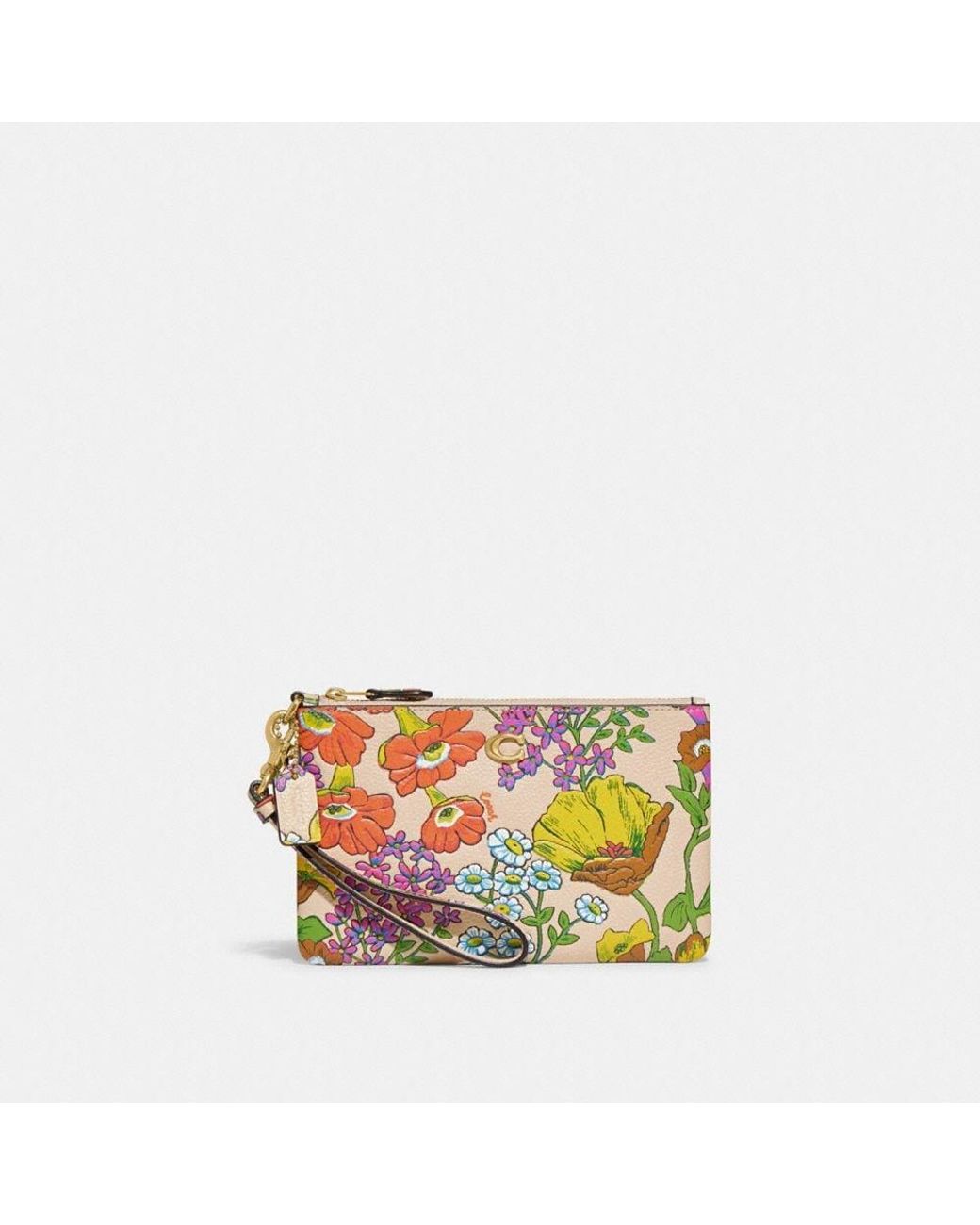 COACH®  Small Wristlet With Floral Print