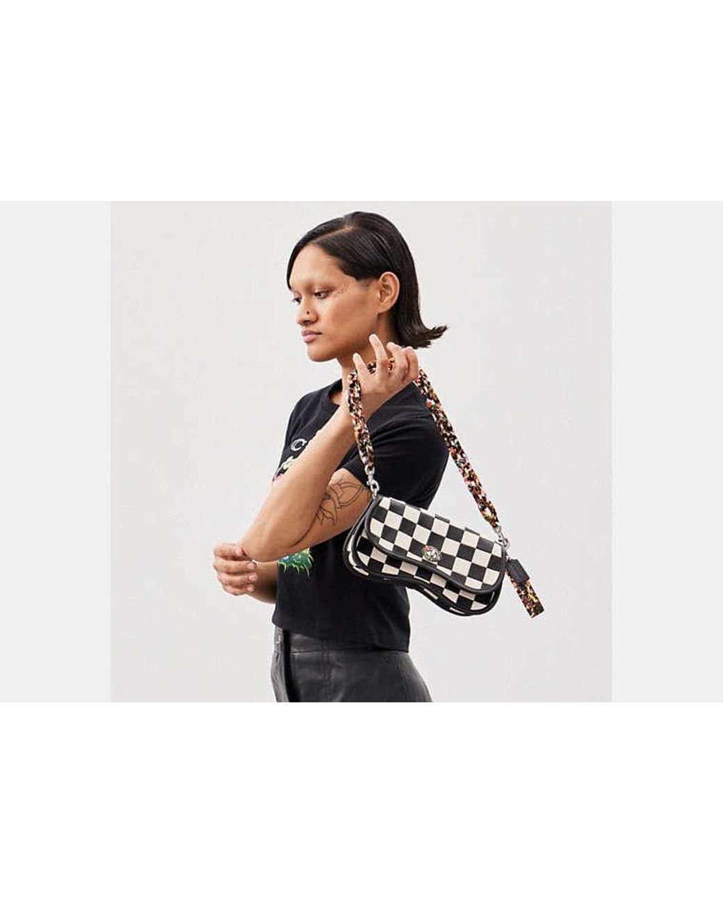 COACH Black Wavy Dinky Bag