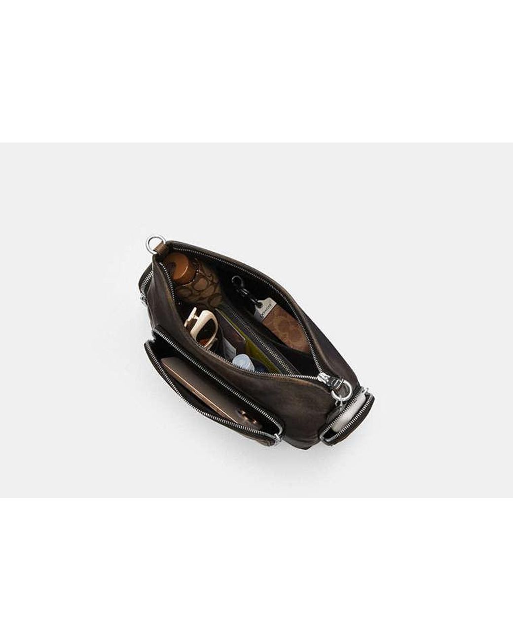 COACH Black Laurel Shoulder Bag With Pockets