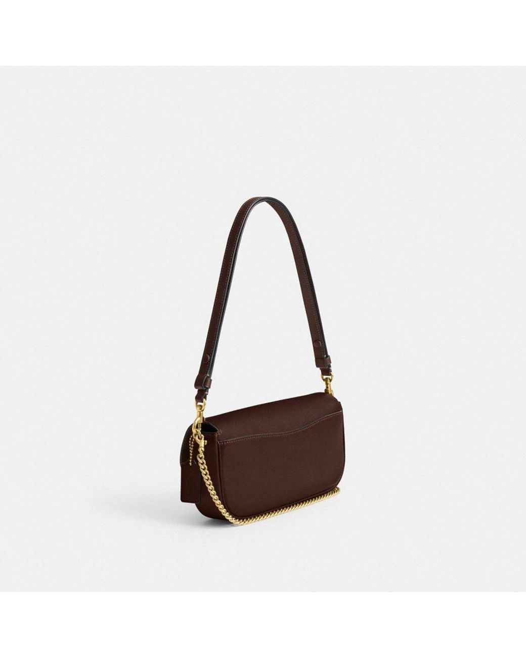 COACH Brook Flap Chain Bag in Brown | Lyst