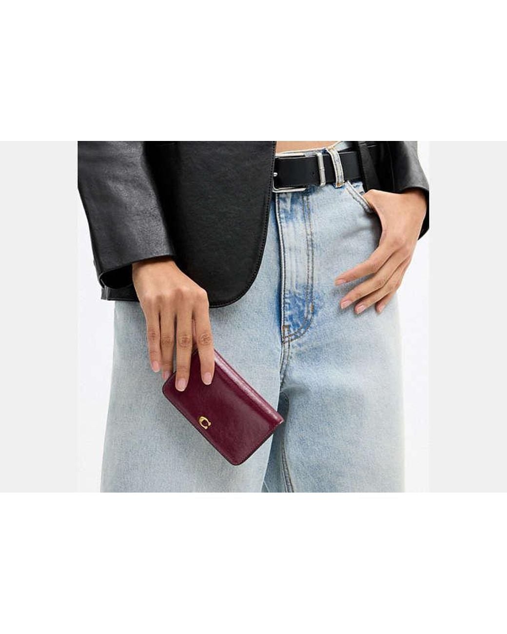 COACH Red Essential Slim Card Case