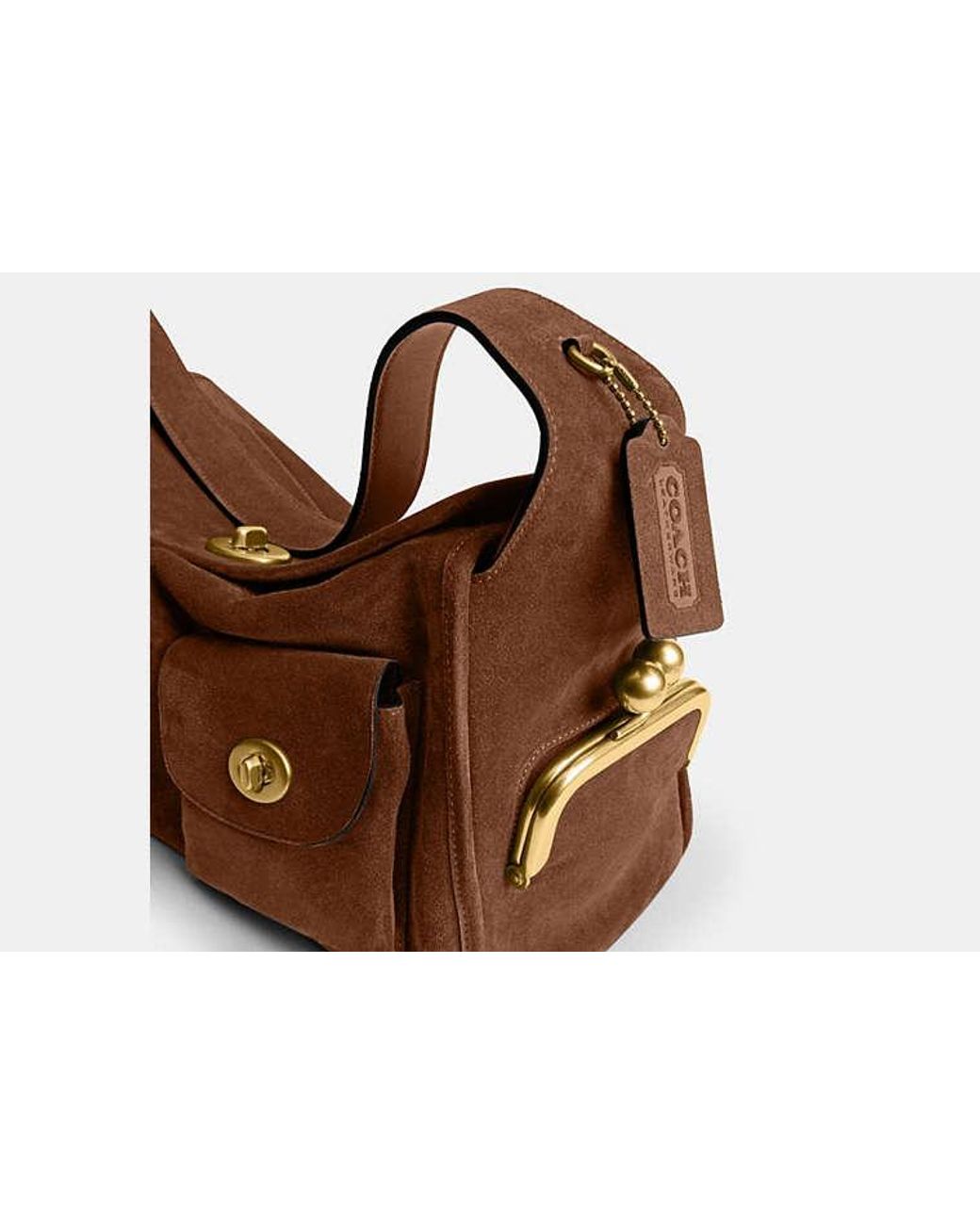 COACH Black Turnlock Haversack Bag