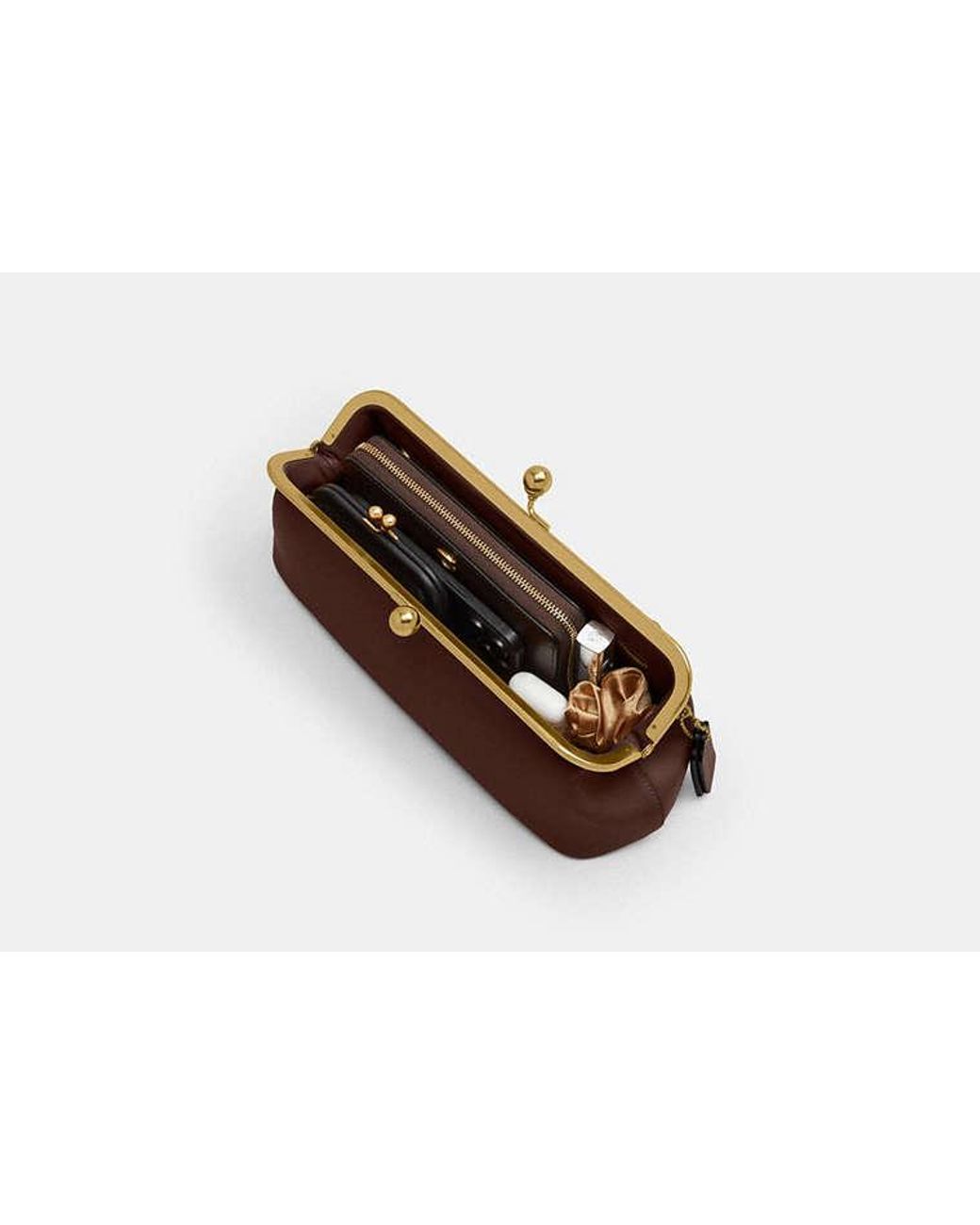 COACH Black Kisslock Frame Bag 30