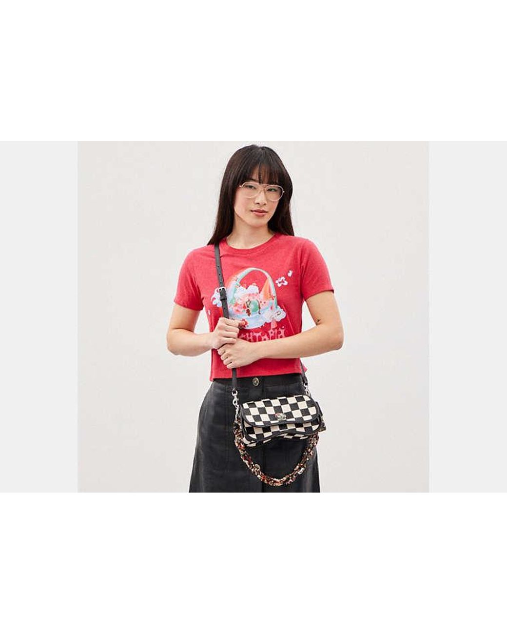 COACH Black Wavy Dinky Bag